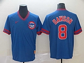 Cubs 8 Andre Dawson Blue Throwback Jerseys,baseball caps,new era cap wholesale,wholesale hats